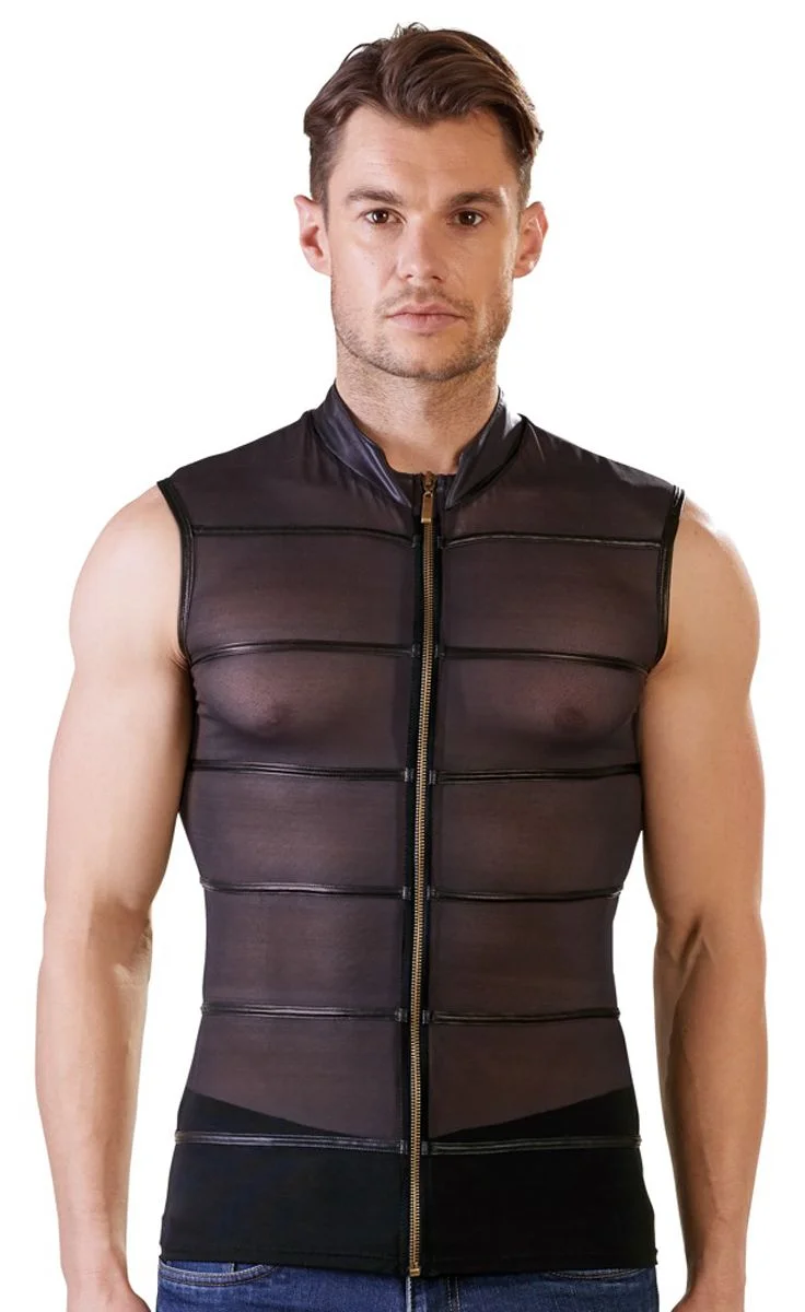 Doorschijnend Shirt Met Wetlook Strepen