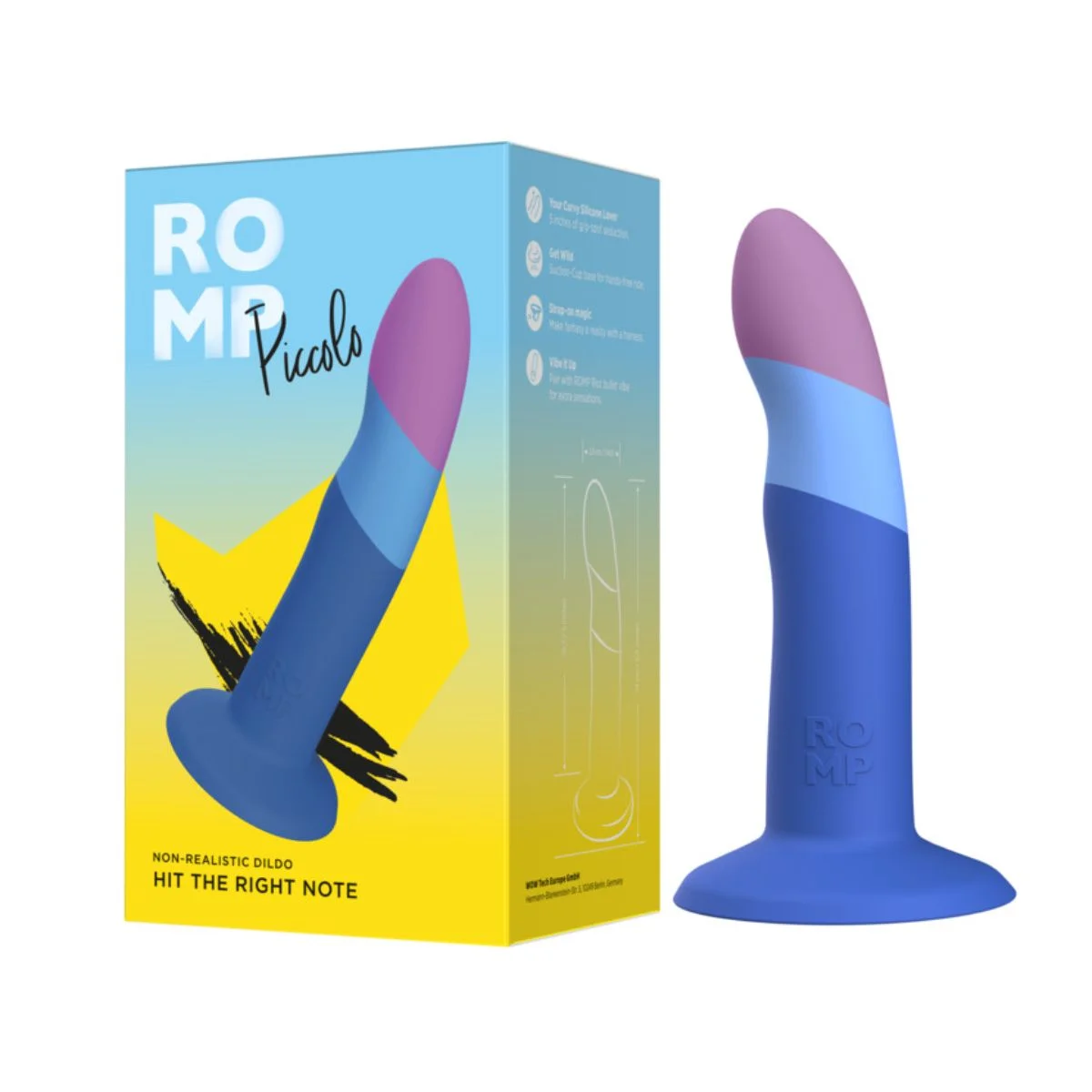 ROMP – Piccolo Vibrerende Dildo – Blauw
