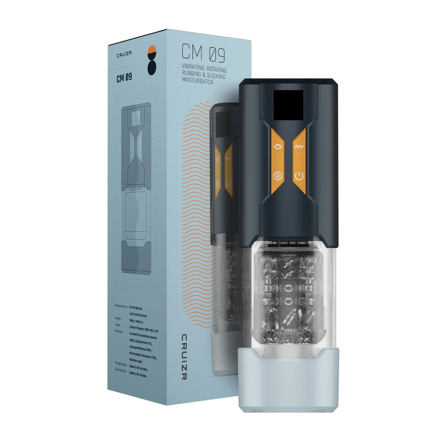 CRUIZR - CM09 3-in-1 Masturbator met LCD-display
