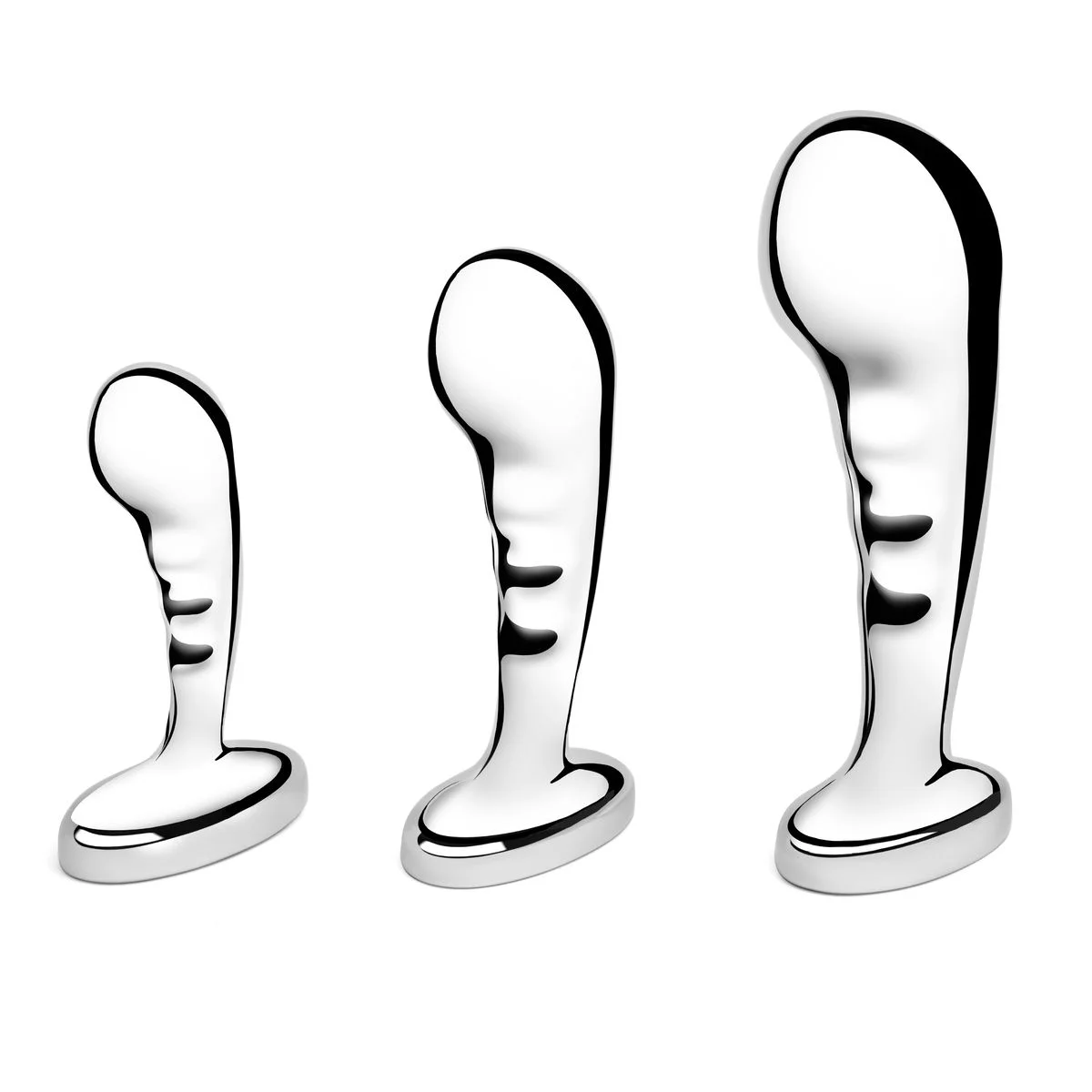 B-Vibe – Stainless Steel P-Spot Training Set – 3 Plugs