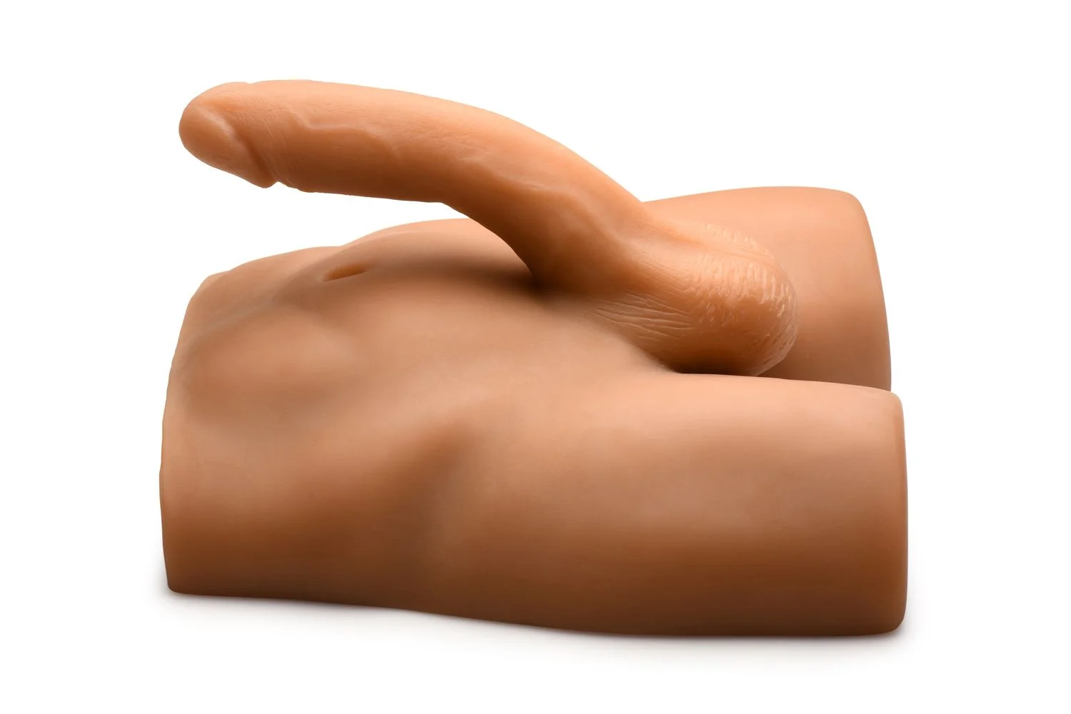 JOCK - Ass Masturbator met Positioneerbare Dildo - Mediumkleurig