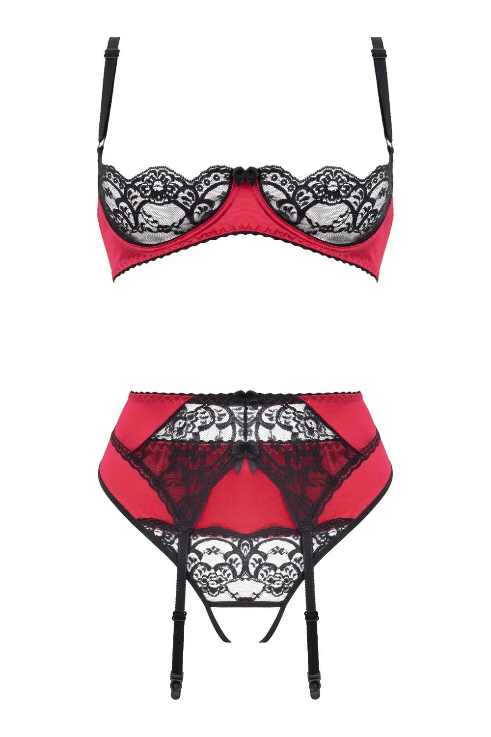 Christine - 3-delig Open BH Kanten Slip Set Gush