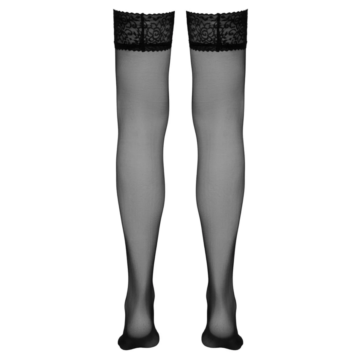 Cottelli Collection - Hold-Up Kousen met Kant - Zwart