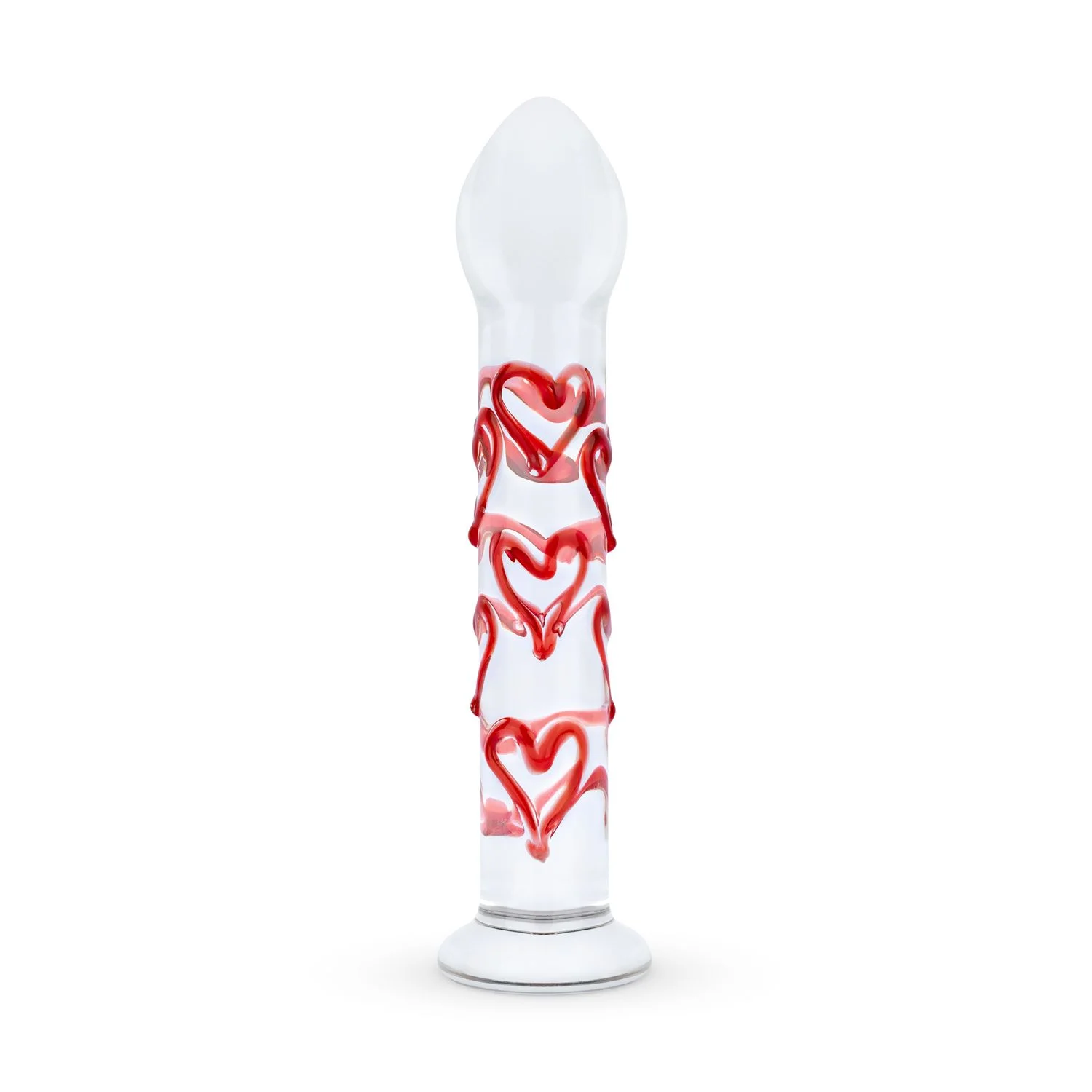 Gildo - Glazen G-spot/Prostaat Dildo Met Hartjes No.30