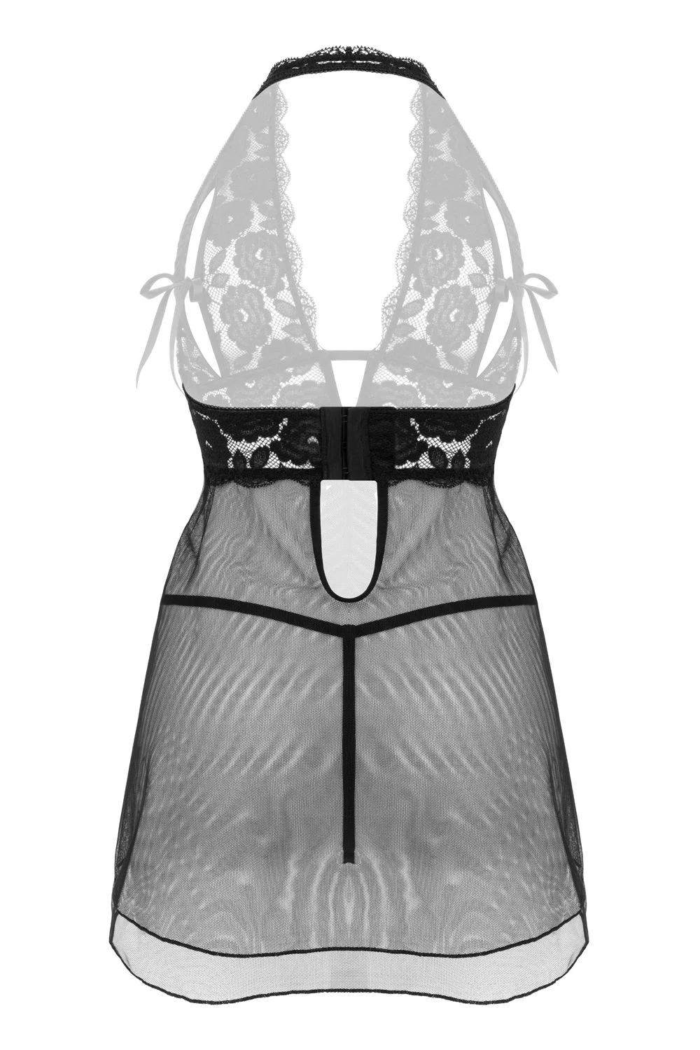 Christine - Open Cup Babydoll Nataly - Zwart