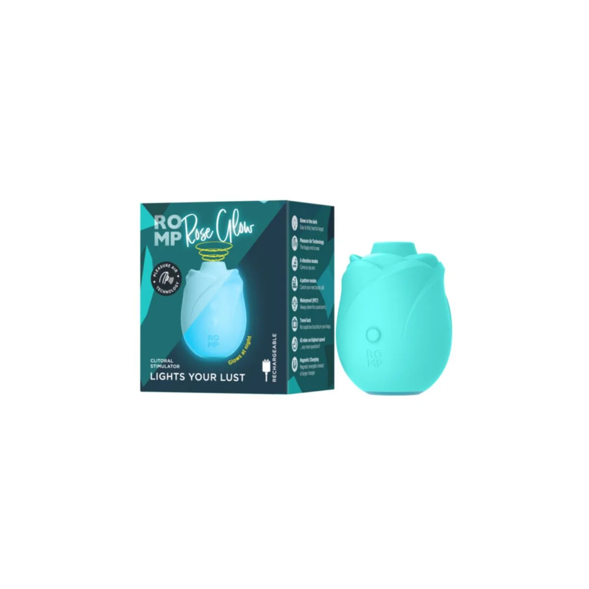 ROMP - Rose Glow Luchtdrukvibrator - Blue