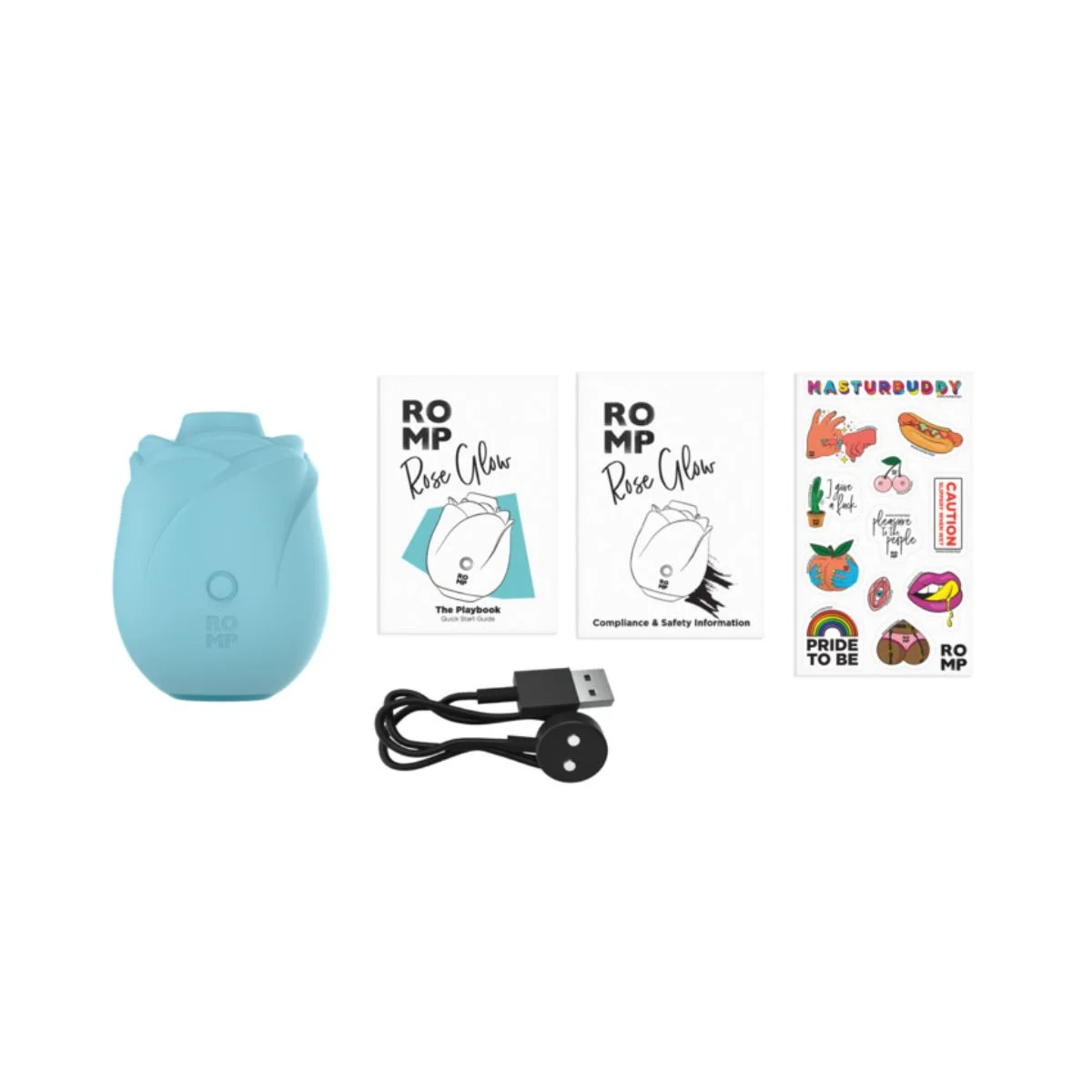 ROMP - Rose Glow Luchtdrukvibrator - Blue