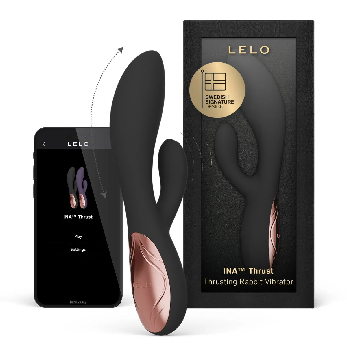LELO - INA Thrust Dual-Action Massager - Black