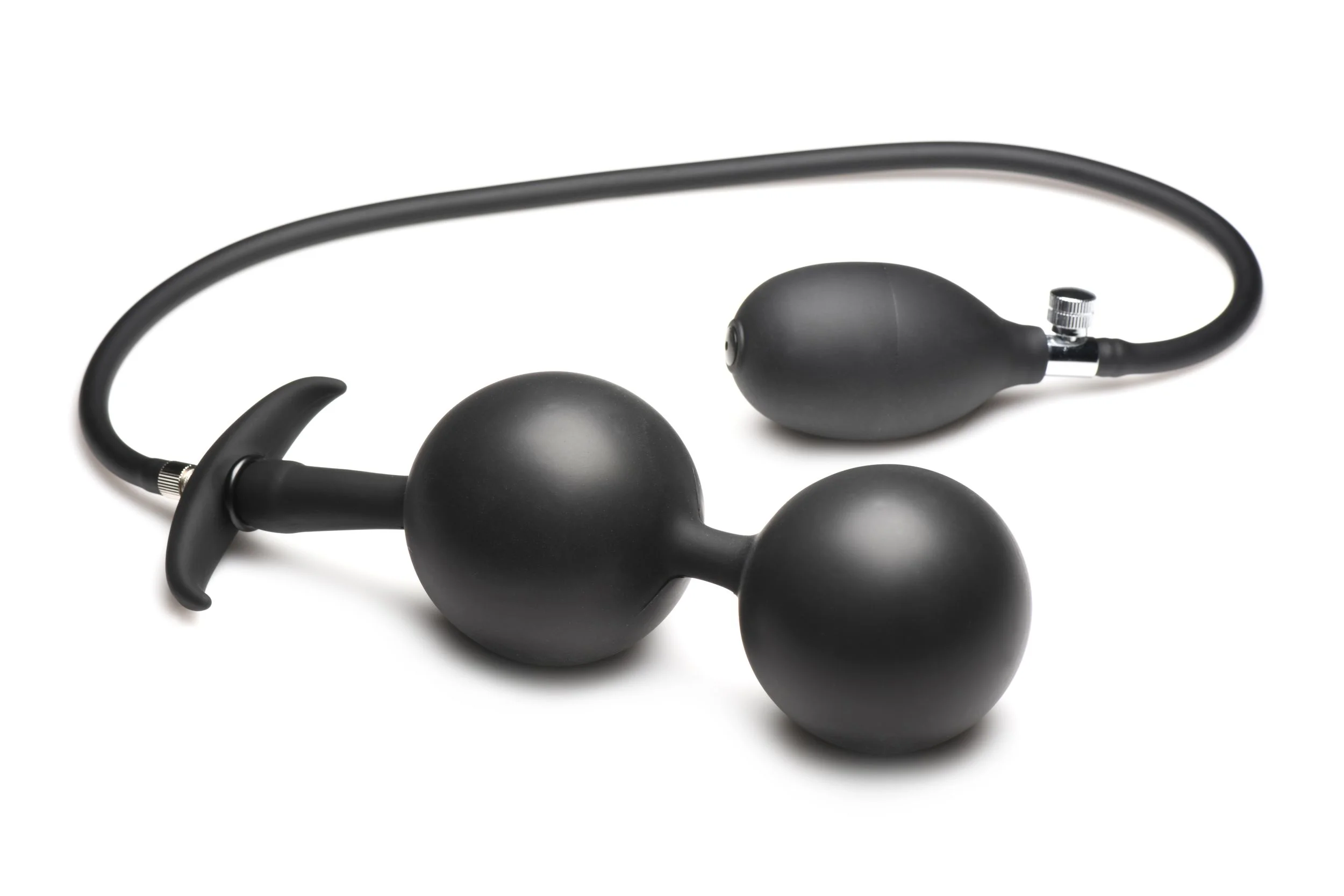 Opblaasbare Siliconen Anaal Plug - Zwart