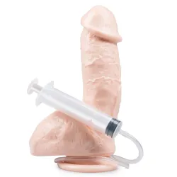 Spuitende Dildo Met Balzak - 13 cm