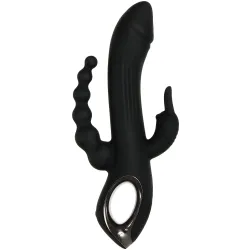 Evolved - Trifecta Rabbit Vibrator - Zwart