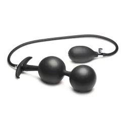 Opblaasbare Siliconen Anaal Plug - Zwart