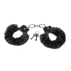 XR Brands - Cuffed In Fur Handboeien - Zwart