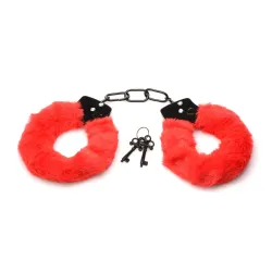 XR Brands - Cuffed In Fur Handboeien - Rood