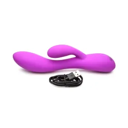 BANG! - Flexibele Rabbit Vibrator Duo Stimulatie - Paars